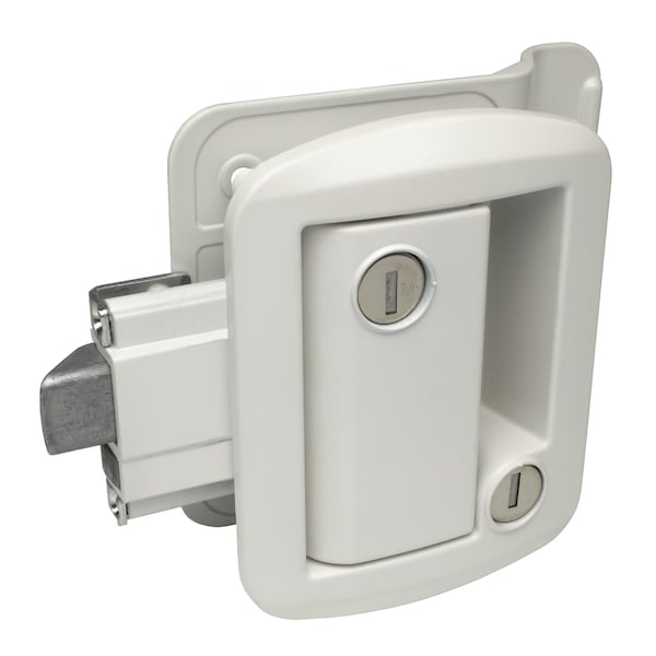 Global Standard Towable RV Entry Door Lock, G3xx keyed, Replaces all standard RV Locks, White TTL-43610AL-9009-1PK - main